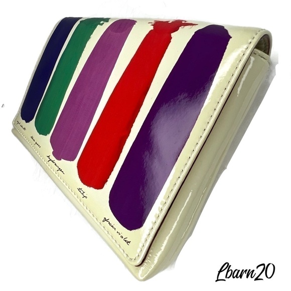 Kate Spade Paint Clutch Gene Brushstroke Bag Vintage - Picture 2 of 13